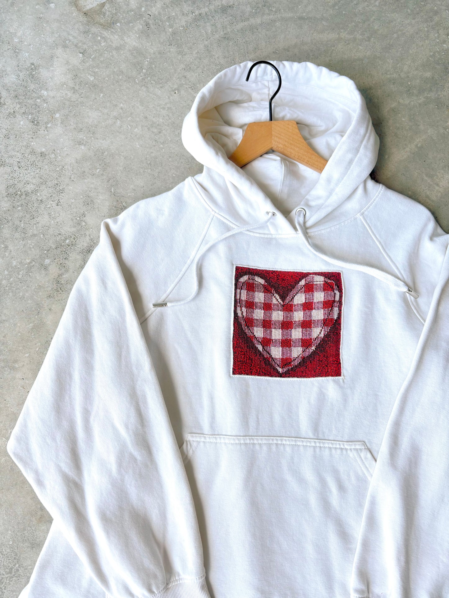 Upcycled Heart Hoodie