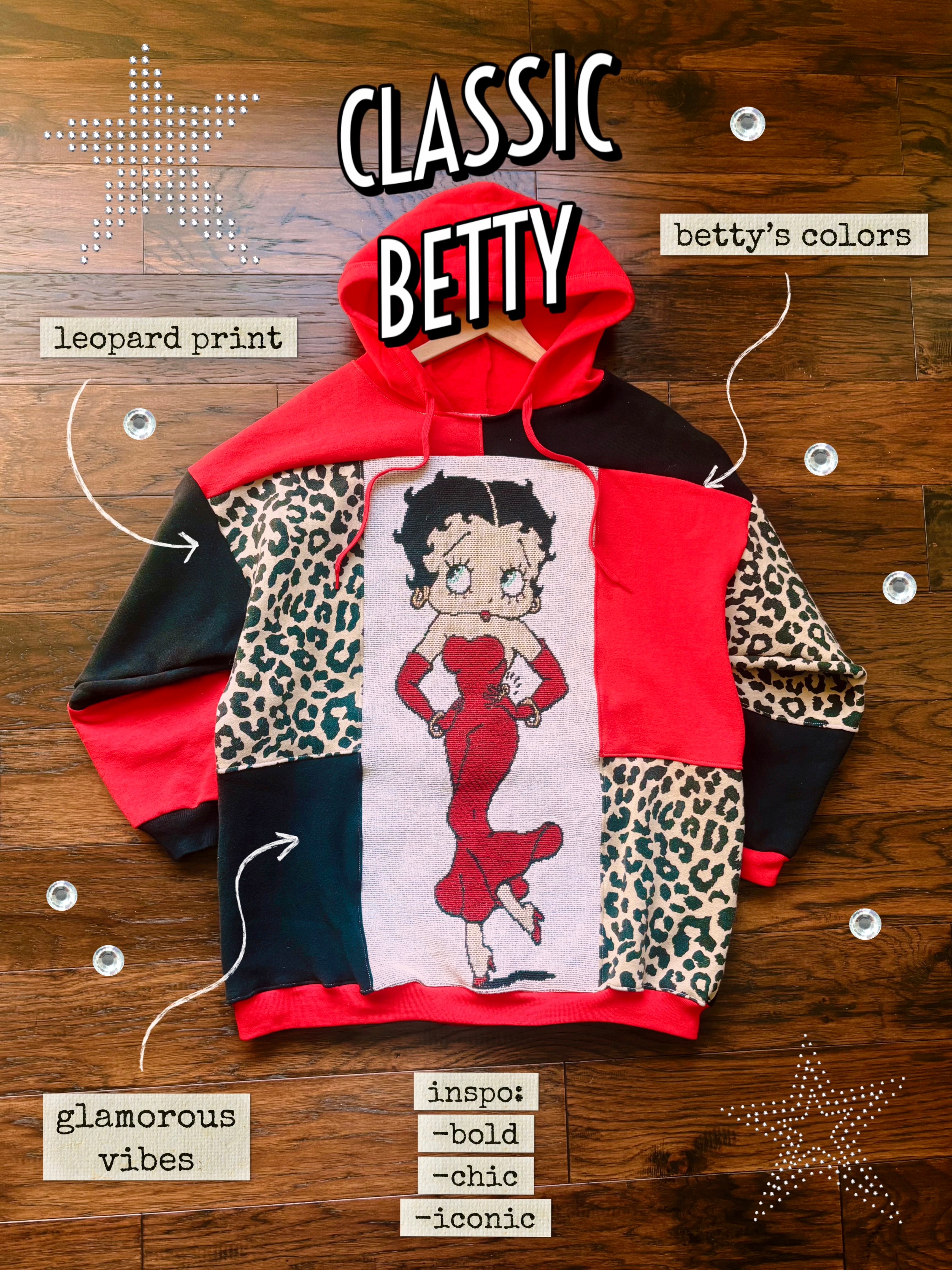 Upcycled Betty Boop Classic Hoodie – Happy Planet Apparel