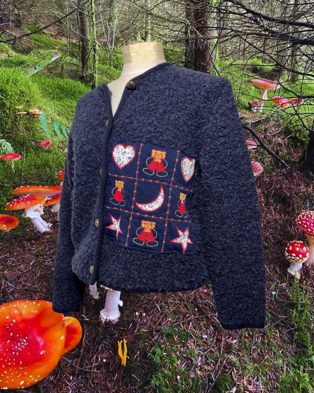 Celestial Teddies Upcycled Cardigan