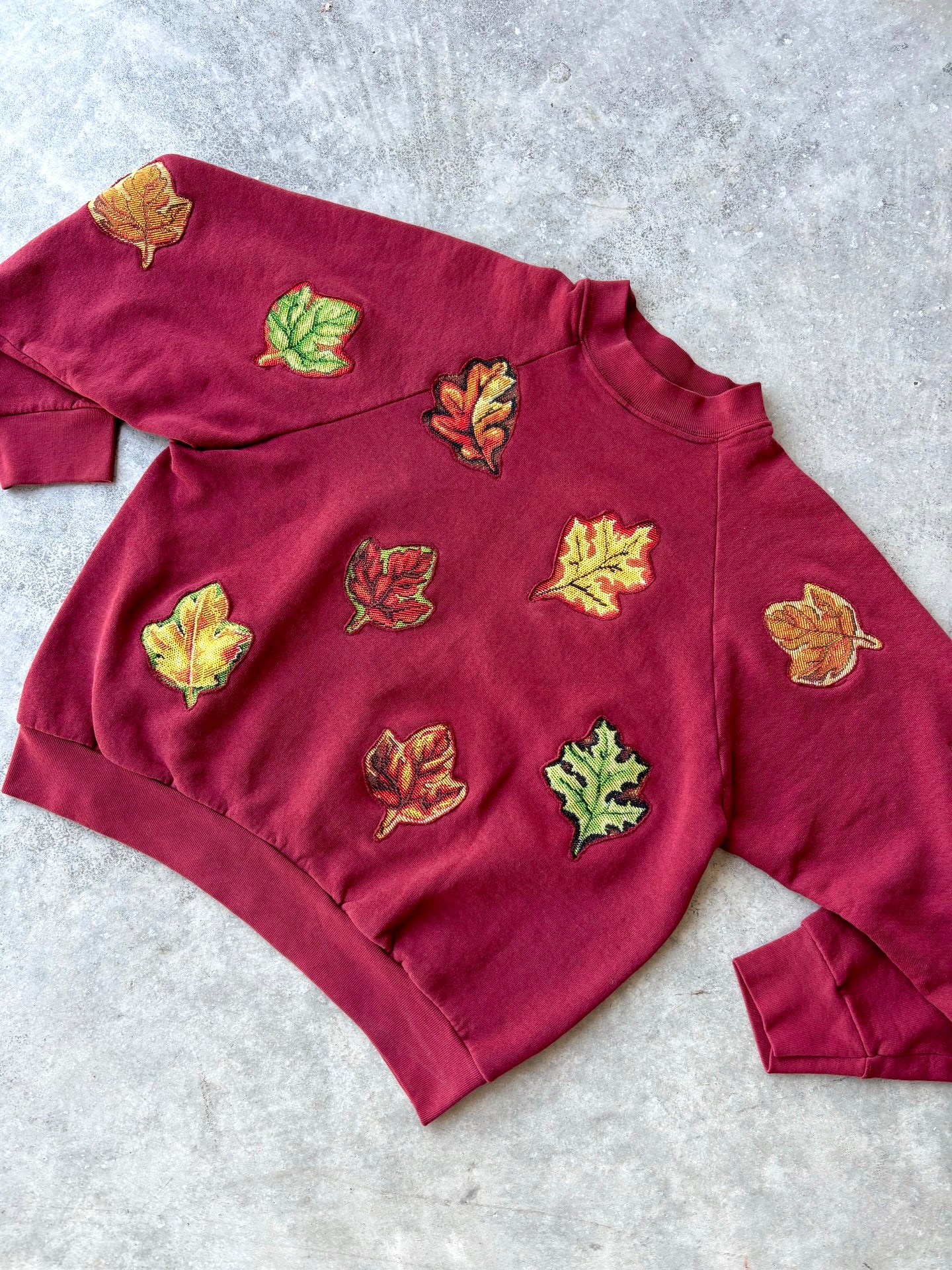 Upcycled Leaves Crewneck