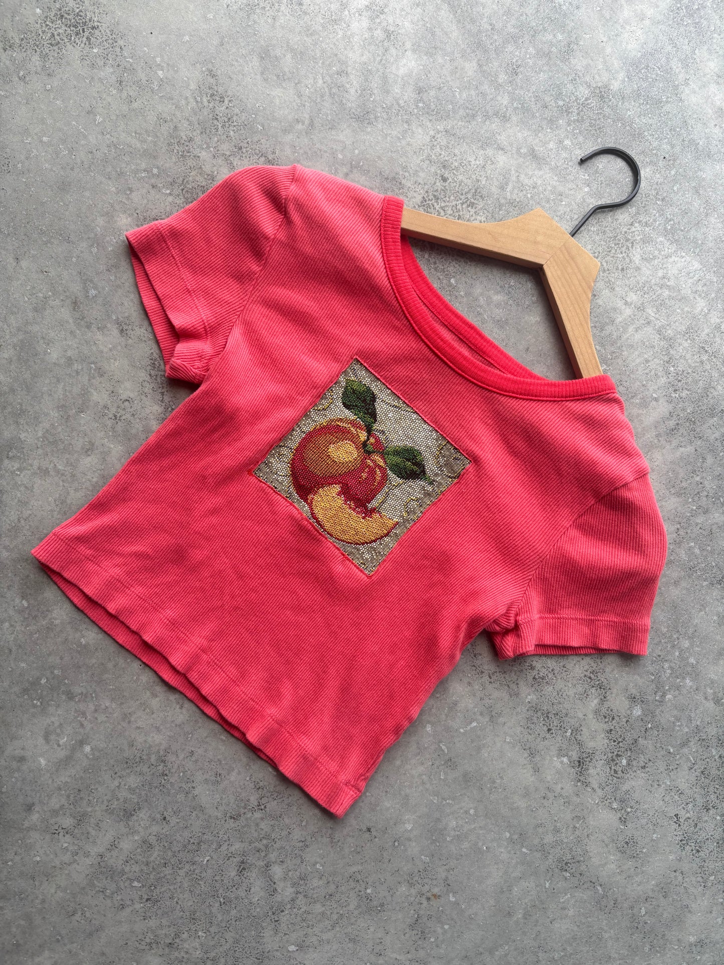 Upcycled Peaches Baby Tee