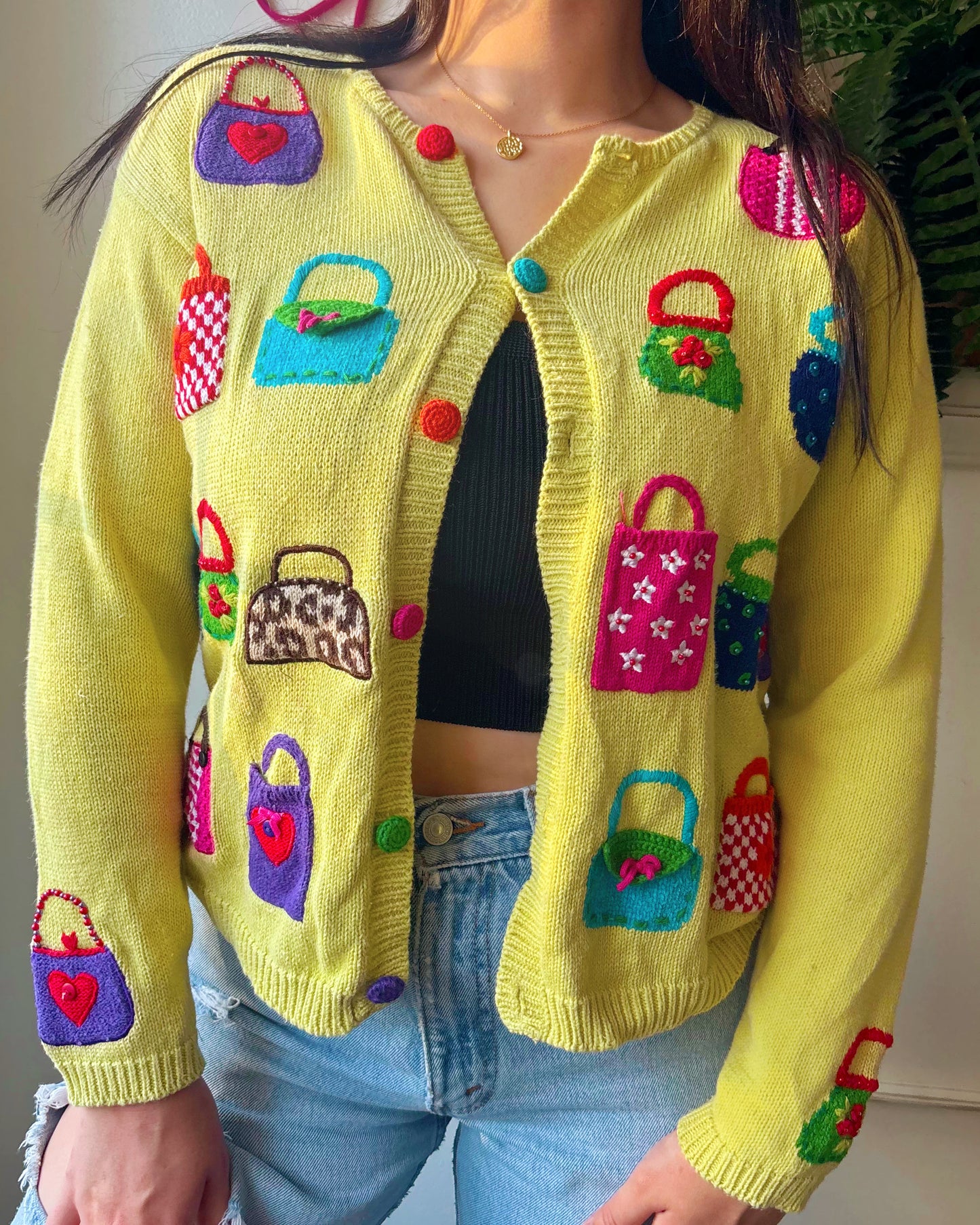 Vintage Purse Sweater Cardigan