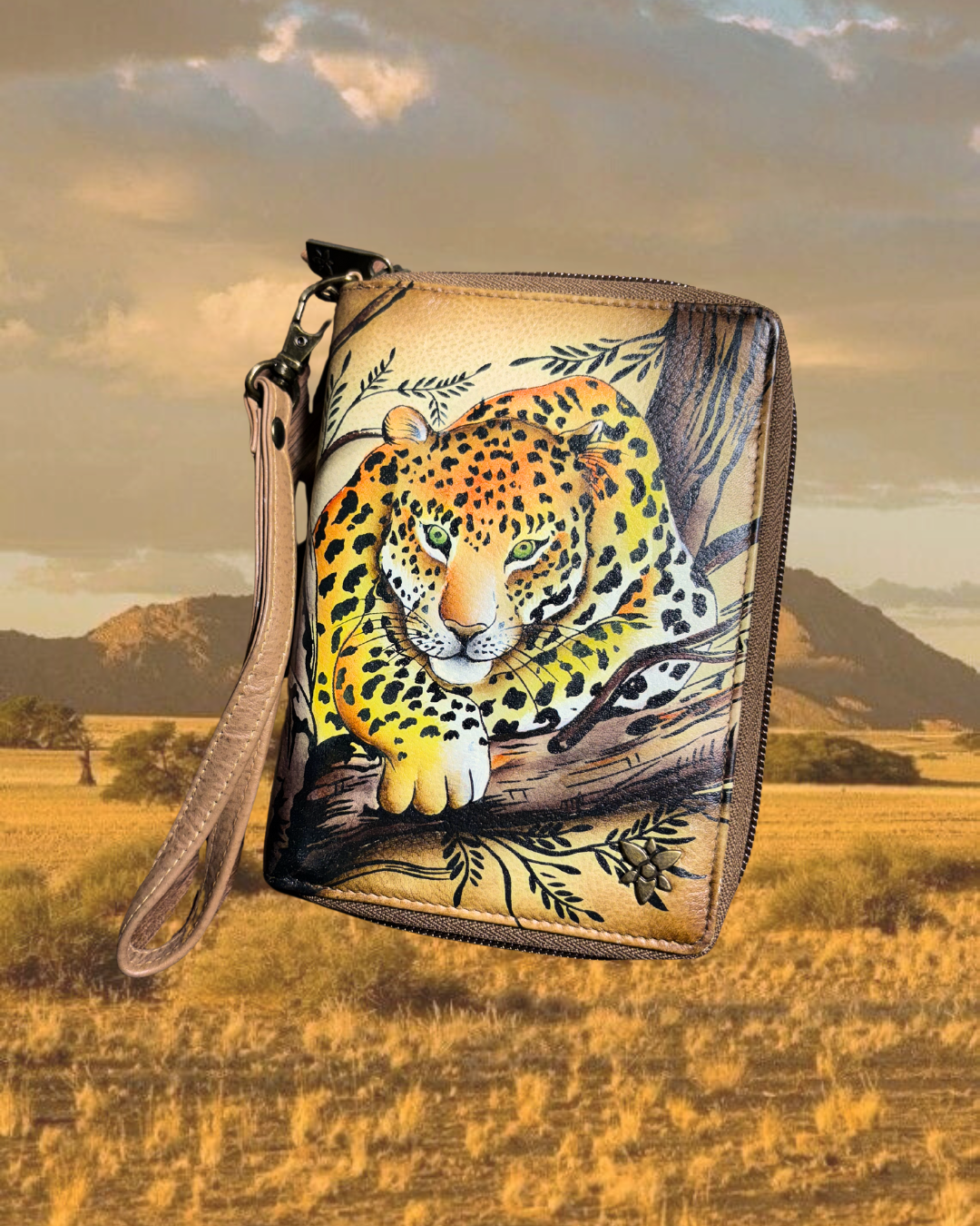 Artisan Leather Hand-Painted Wallet