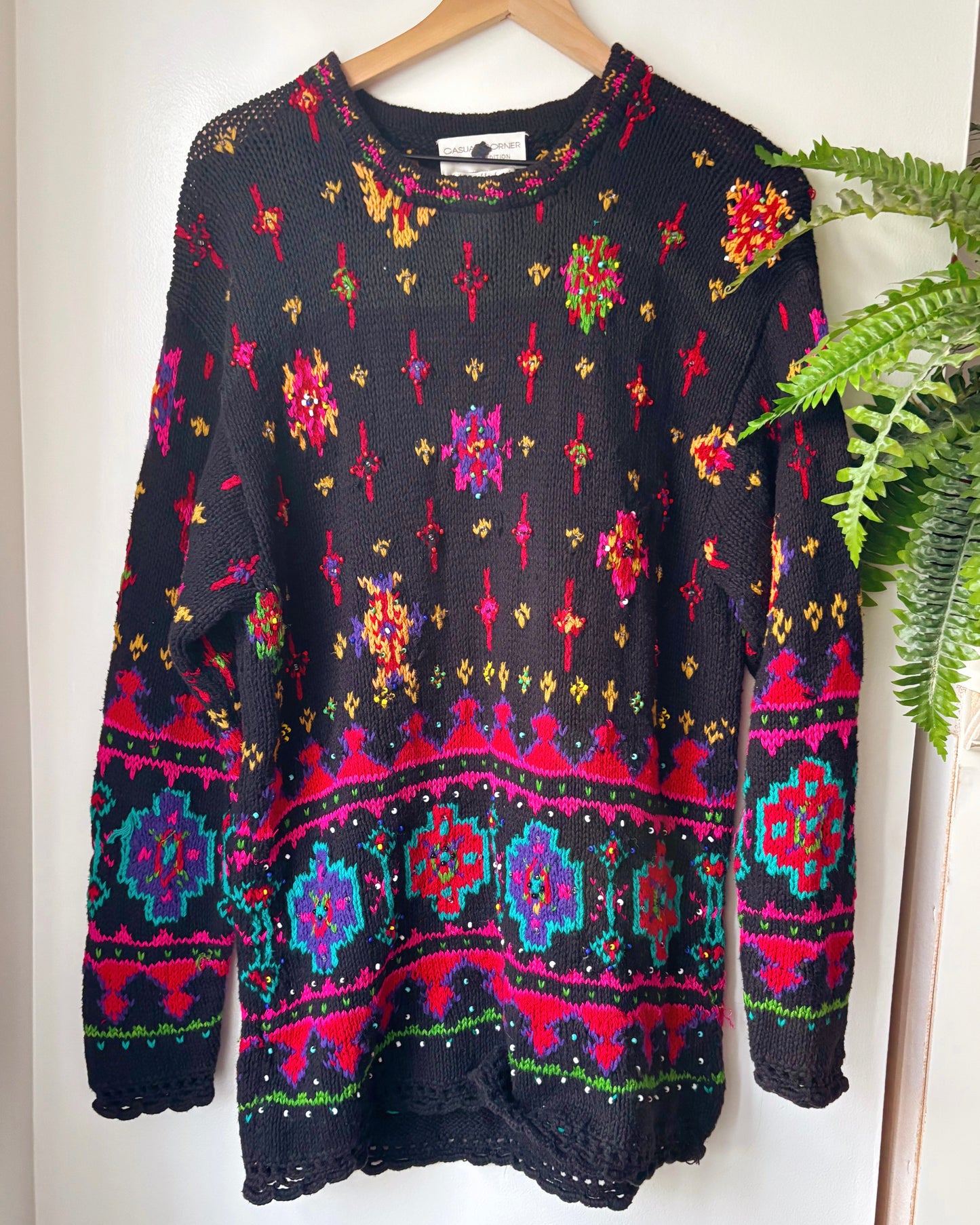 Hand Knit Vintage Sweater