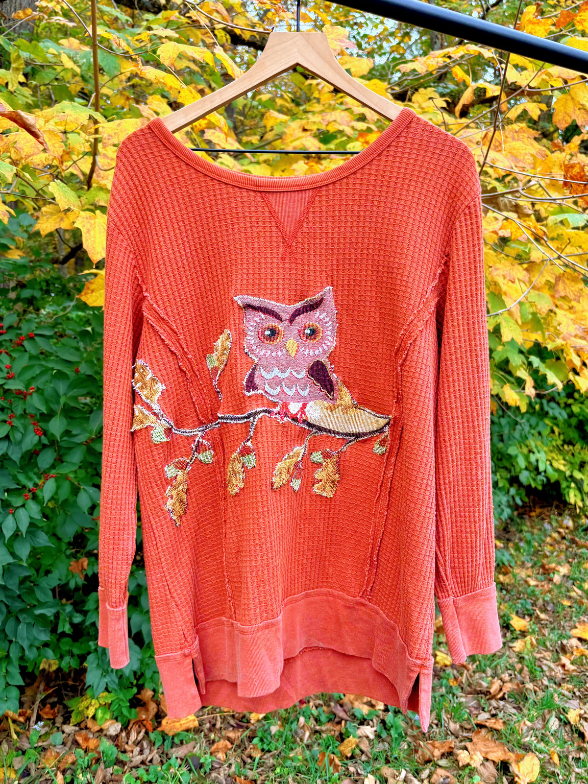 Upcycled Waffle Knit Top🌞