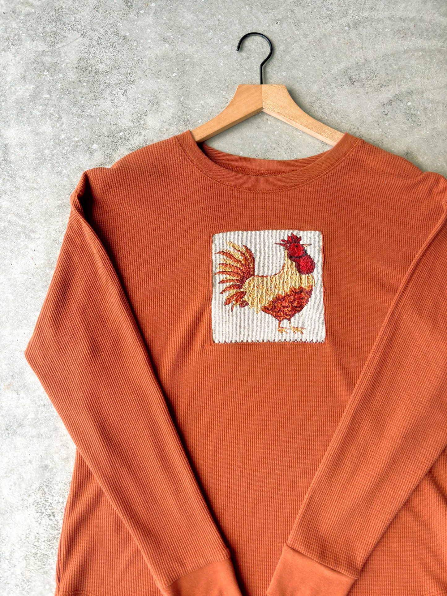 Upcycled Chicken Waffle Knit Top