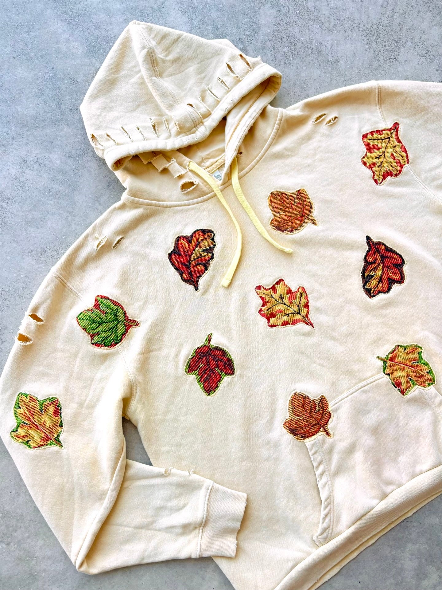 Upcycled Leaves Hoodie