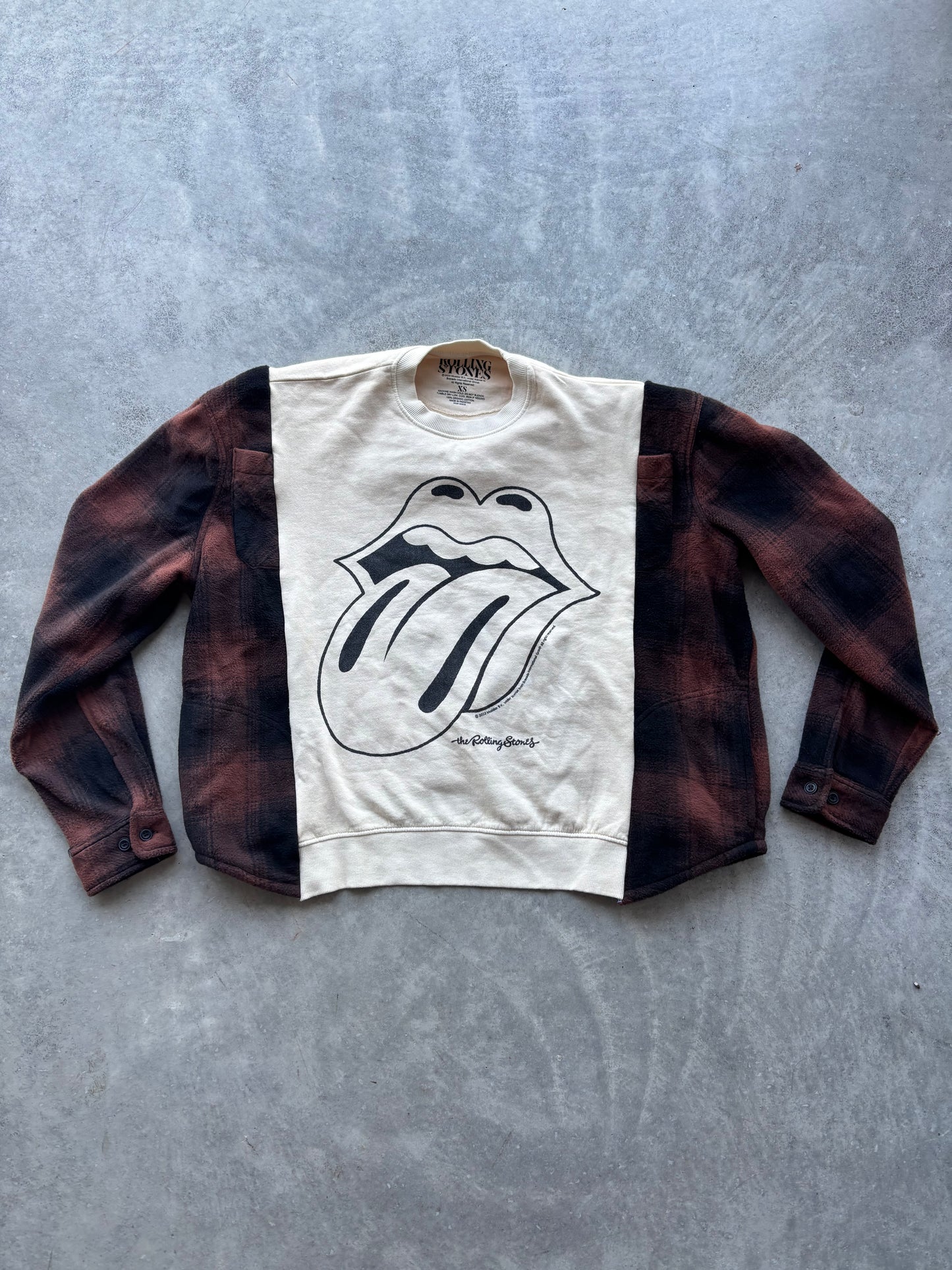 Upcycled Flannel Sweatshirt