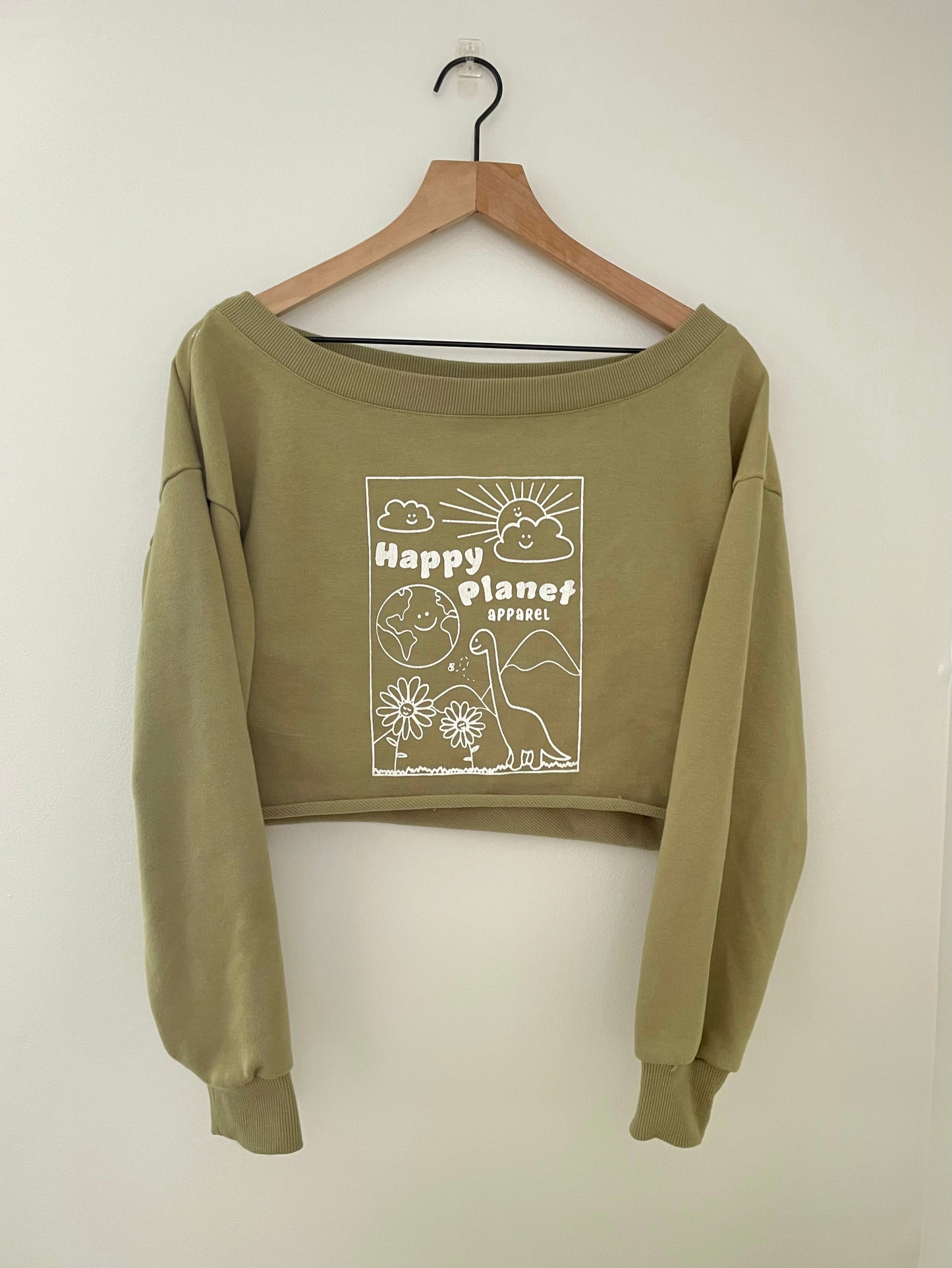 Happy Planet Cropped Crewneck