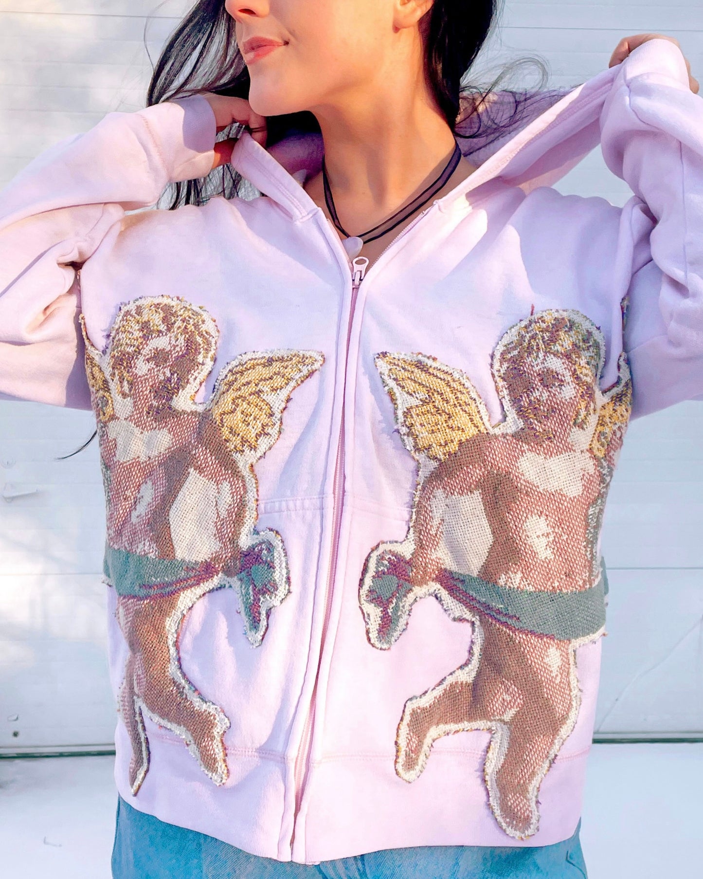 Cherub Tapestry Zip-Up Hoodie