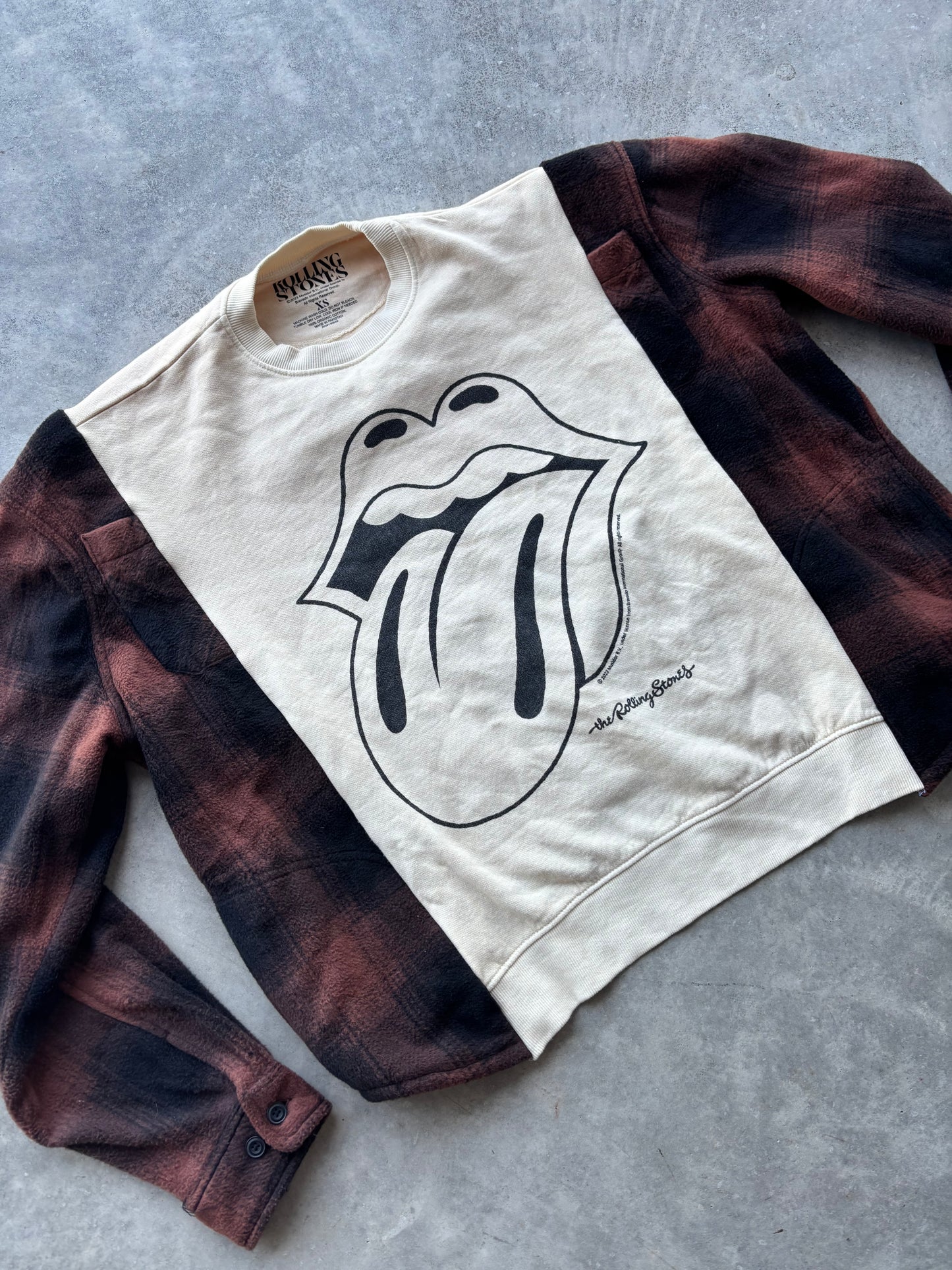 Upcycled Flannel Sweatshirt