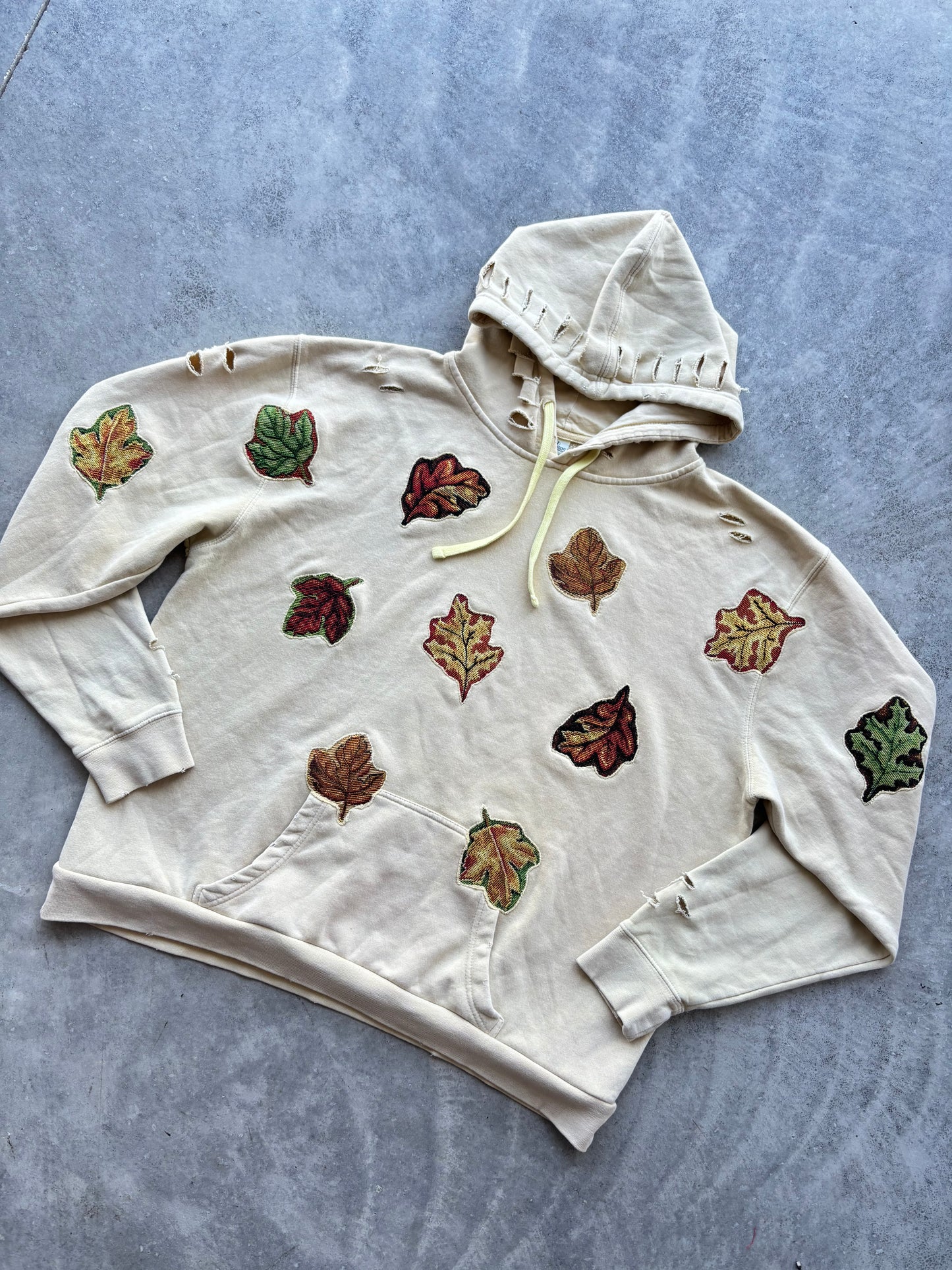 Upcycled Leaves Hoodie