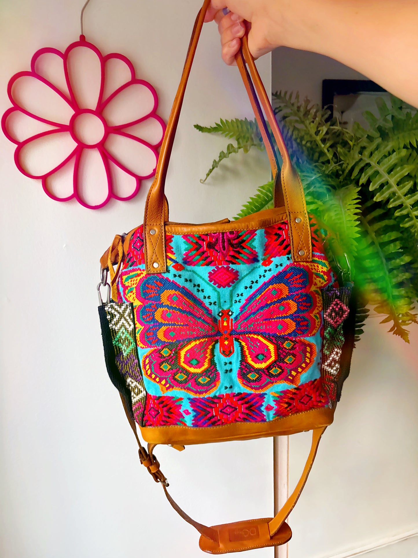 Artisan Huipil & Leather Bag