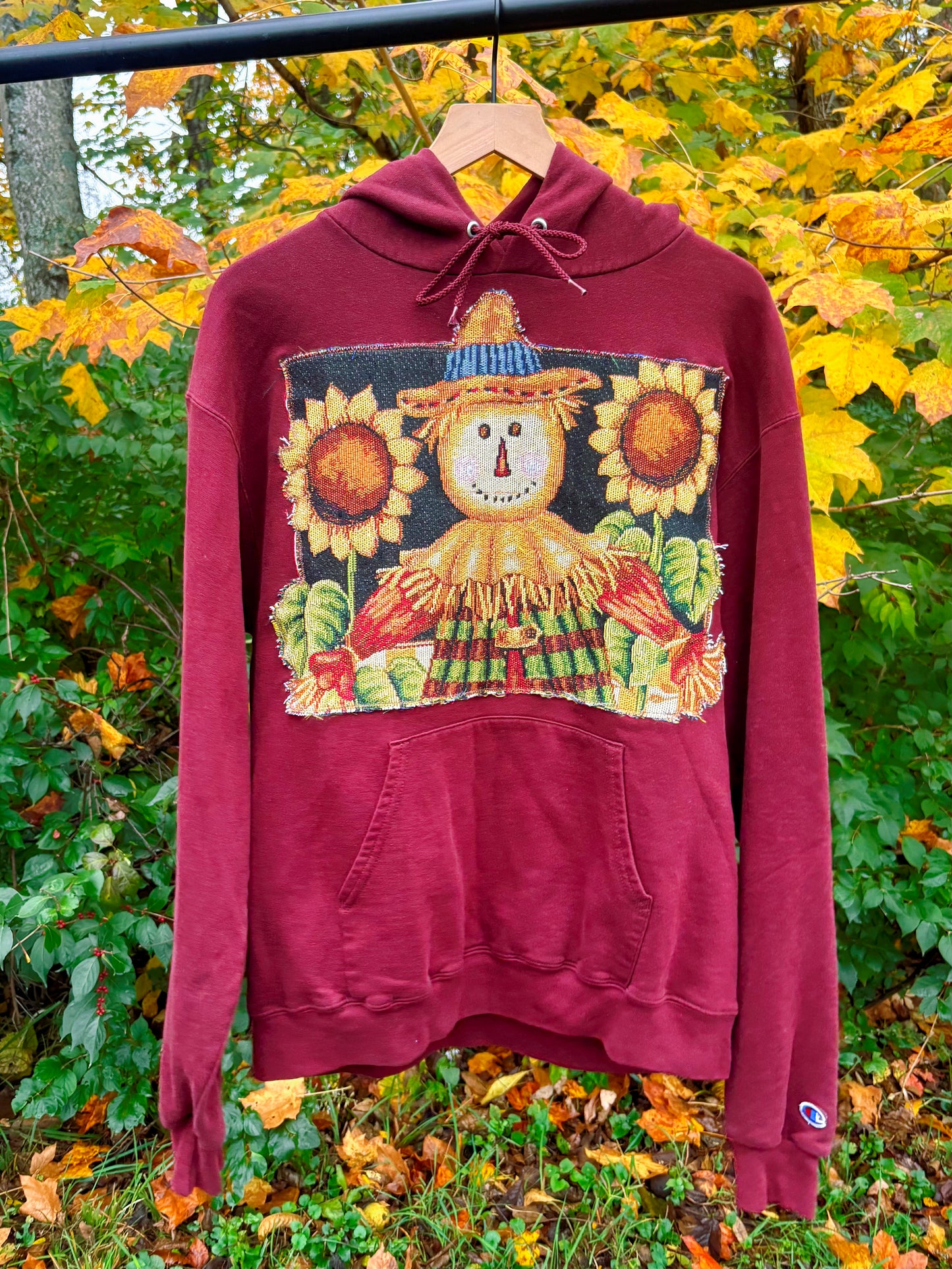 Upcycled Scarecrow HoodieđŚââŹ