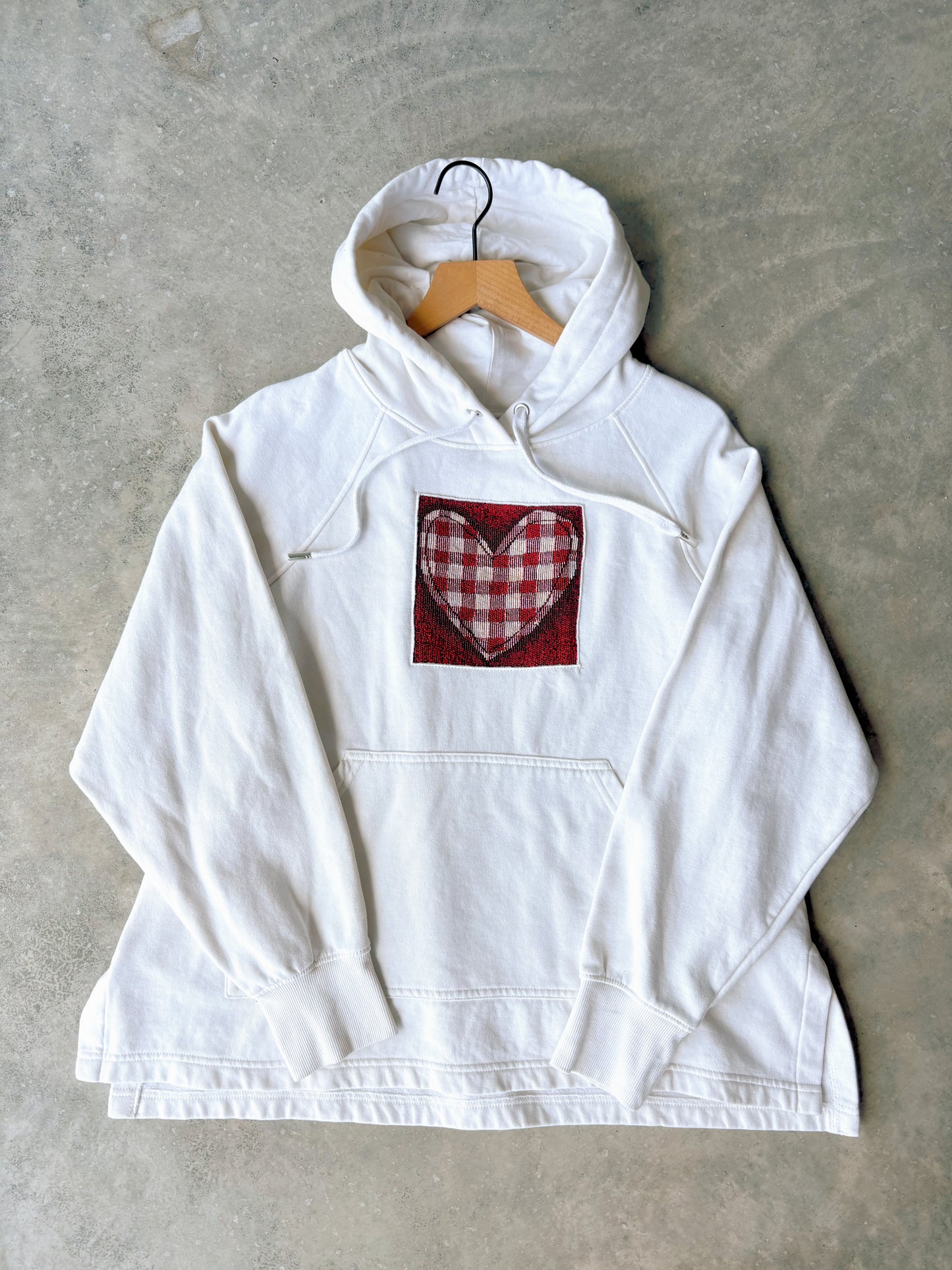 Upcycled Heart Hoodie