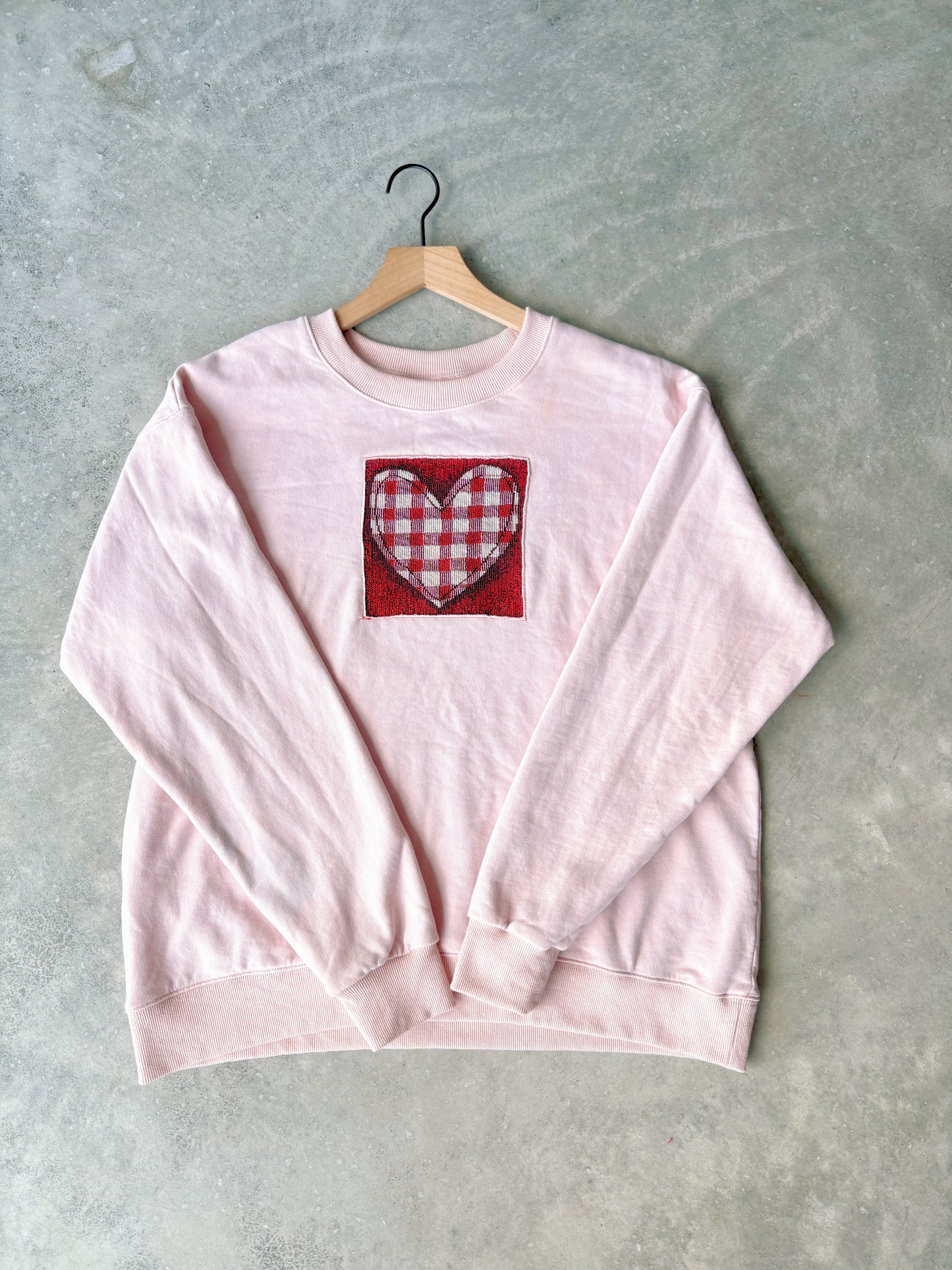 Upcycled Heart Crewneck