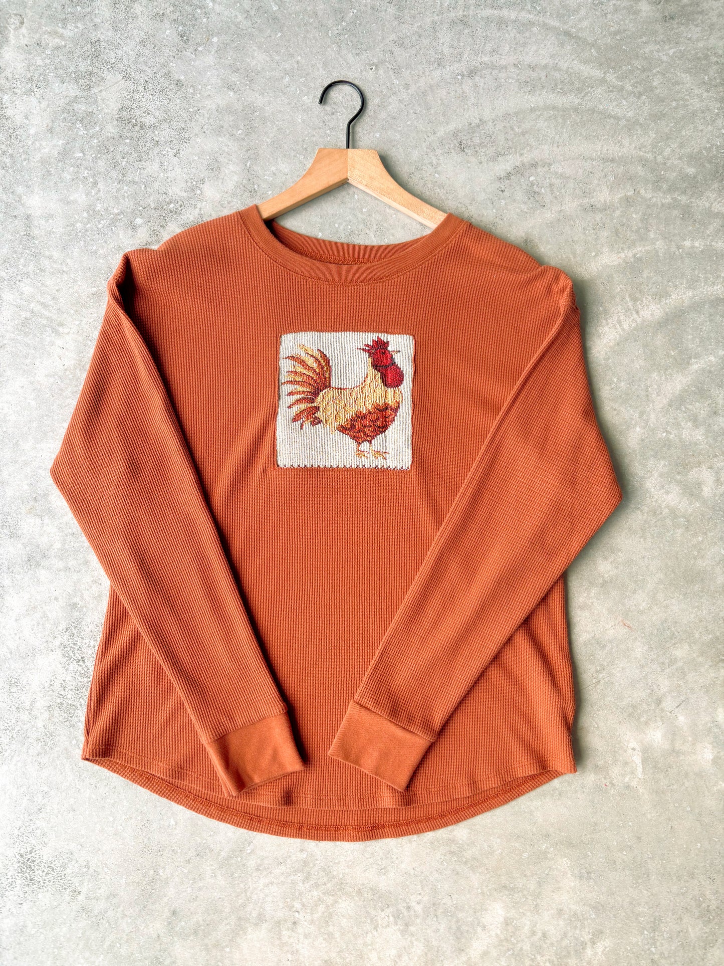 Upcycled Chicken Waffle Knit Top