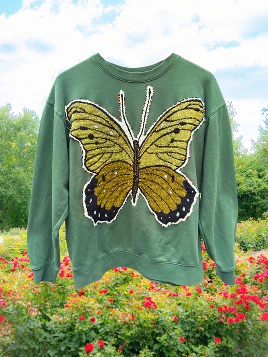 Upcycled Butterfly Sweatshirt