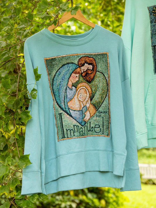 Immanuel Upcycled Crewneck 🩵