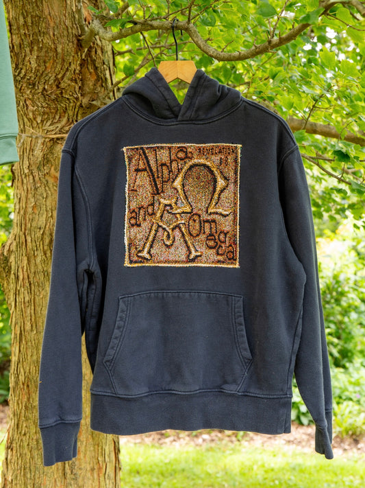 Alpha and Omega Upcycled Hoodie ✝️