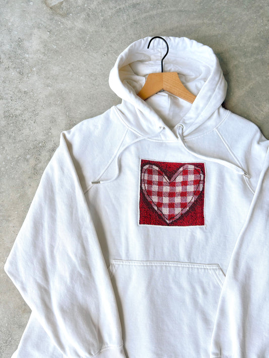 Upcycled Heart Hoodie