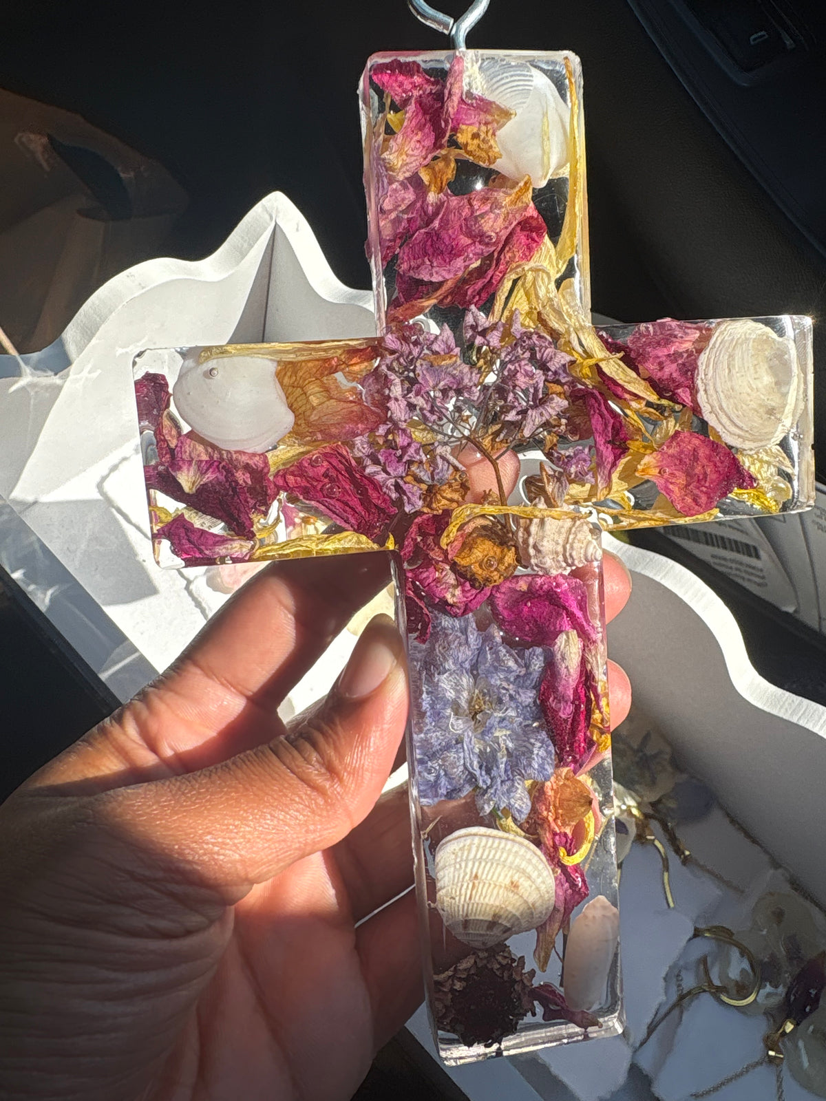 Botanical Suncatcher Cross