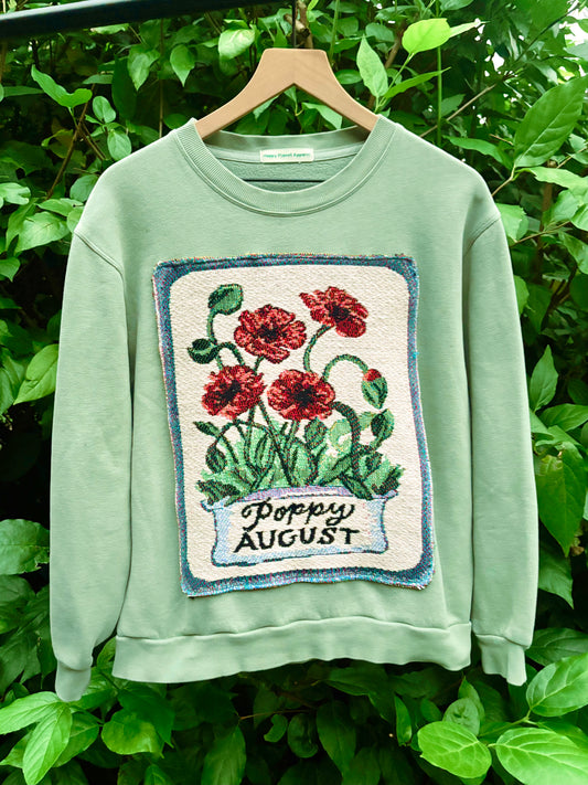 Upcycled Poppy Crewneck🌺