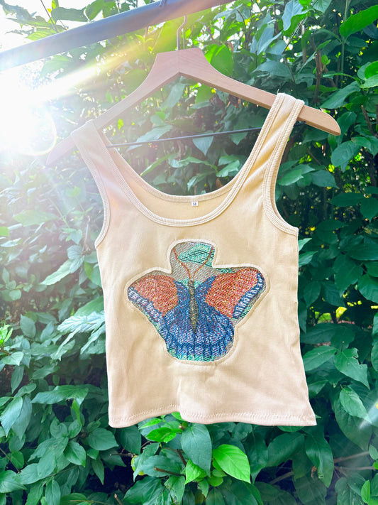 Upcycled Butterfly Tank 🦋