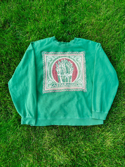 Upcycled Asparagus Crewneck🥦