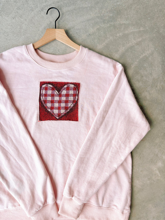 Upcycled Heart Crewneck