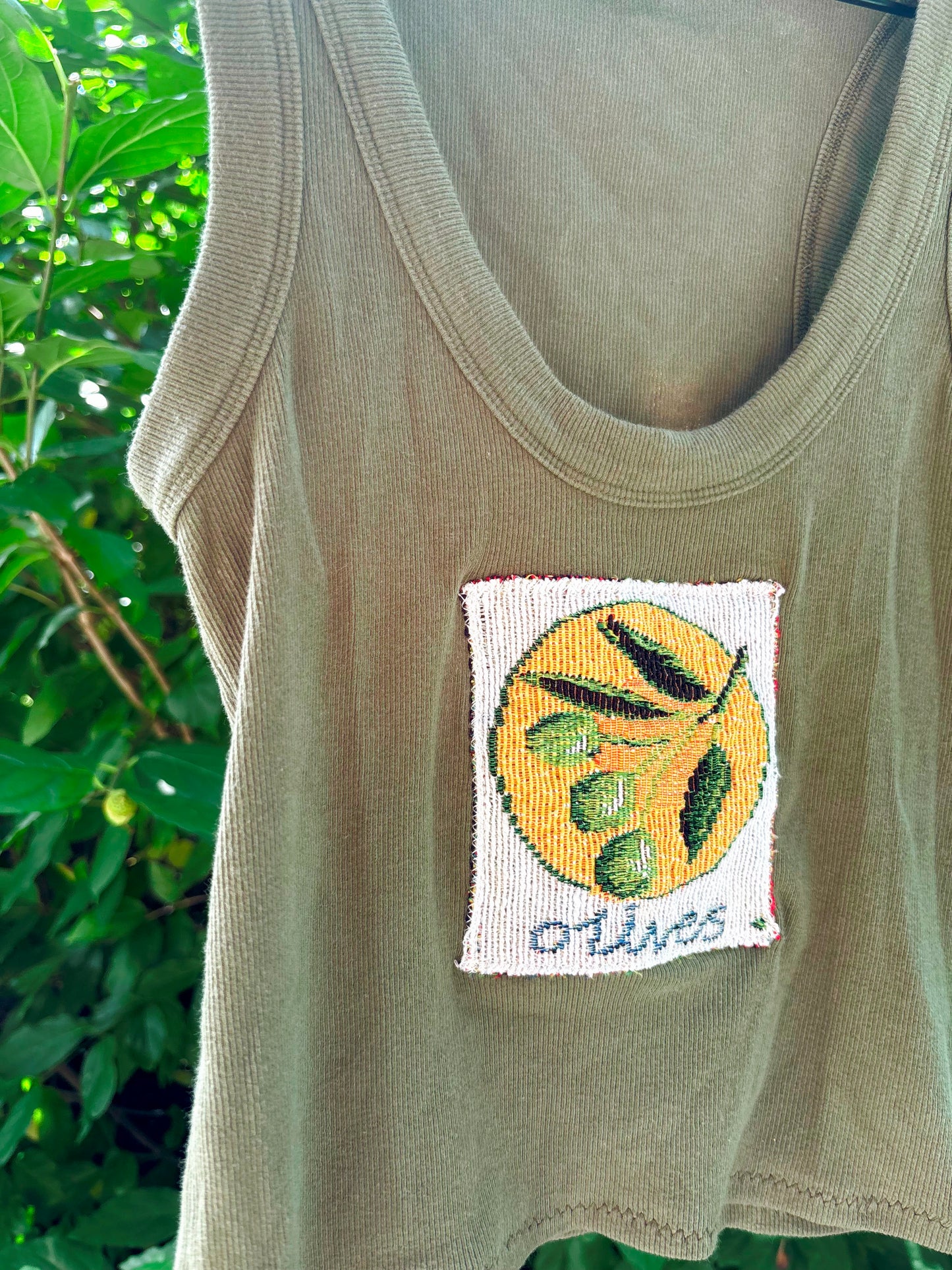 Upcycled Olives Tank🫒