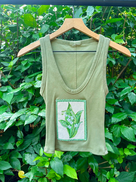 Upcycled Lilies of the Valley Tank 🌿