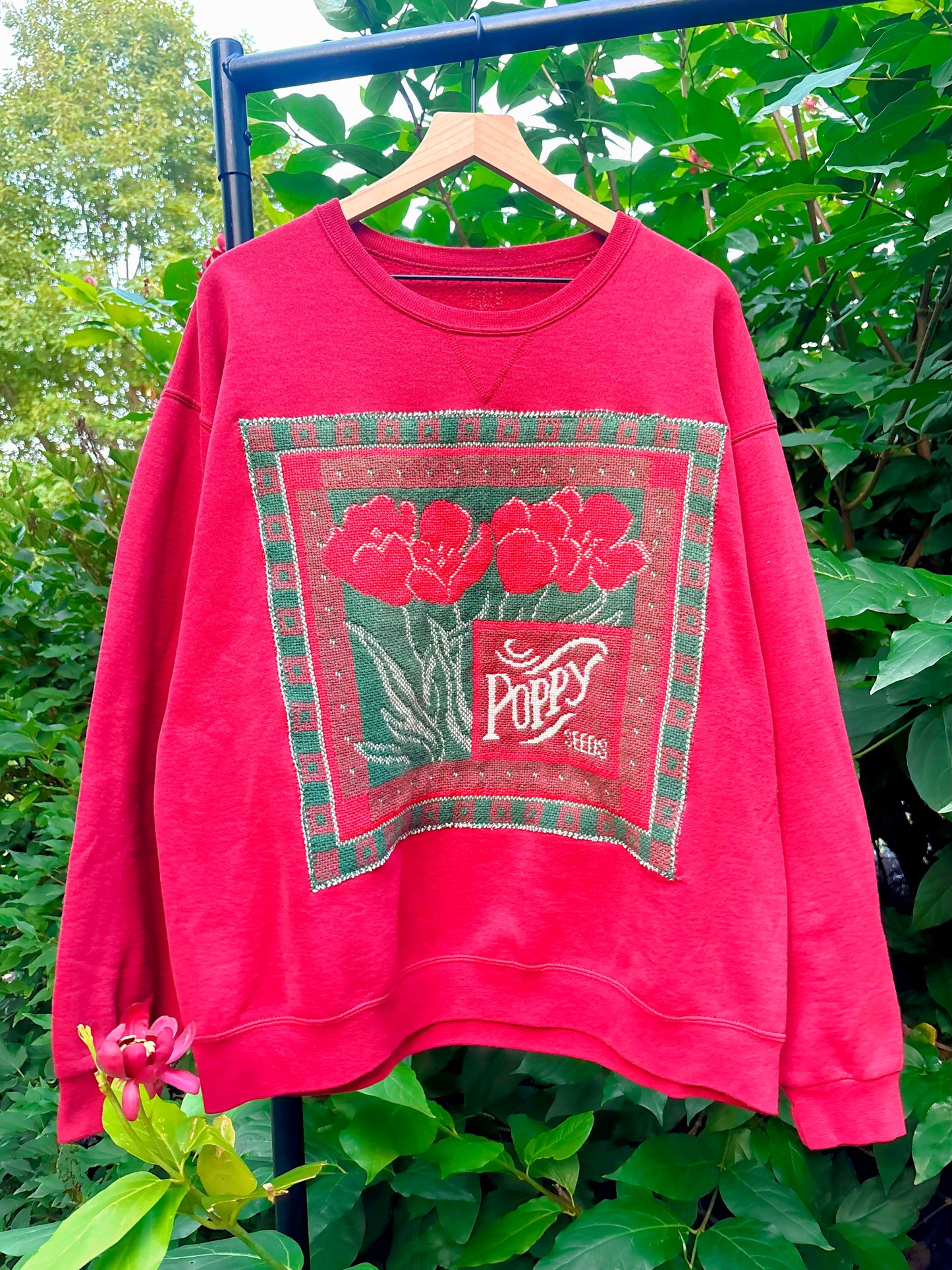 Upcycled Poppy Crewneck🌺