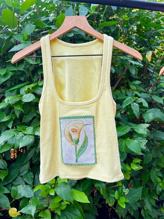 Upcycled Calla Lily Tank 🌾