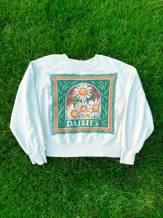 Upcycled Daisies Crewneck🌼
