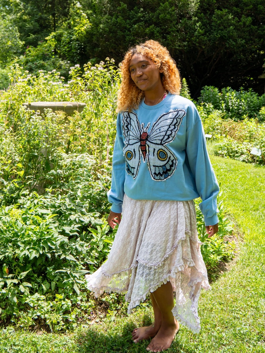 Upcycled Butterfly Sweatshirt
