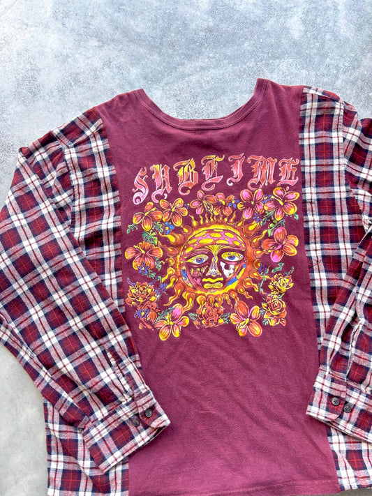 Upcycled Flannel Tee