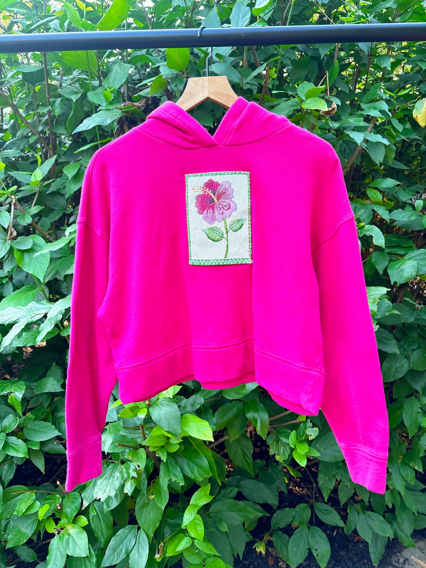 Upcycled Hibiscus Sweatshirt 🌺