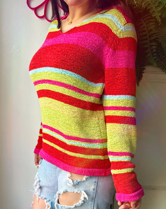 Rainbow Striped Sweater