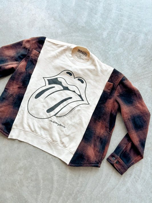 Upcycled Flannel Sweatshirt