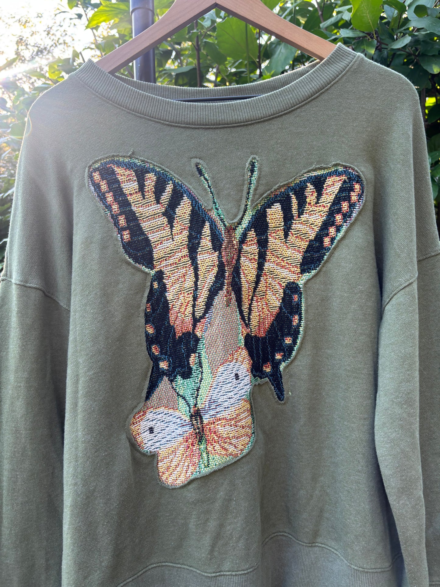 Upcycled Butterfly Sweatshirt 🦋