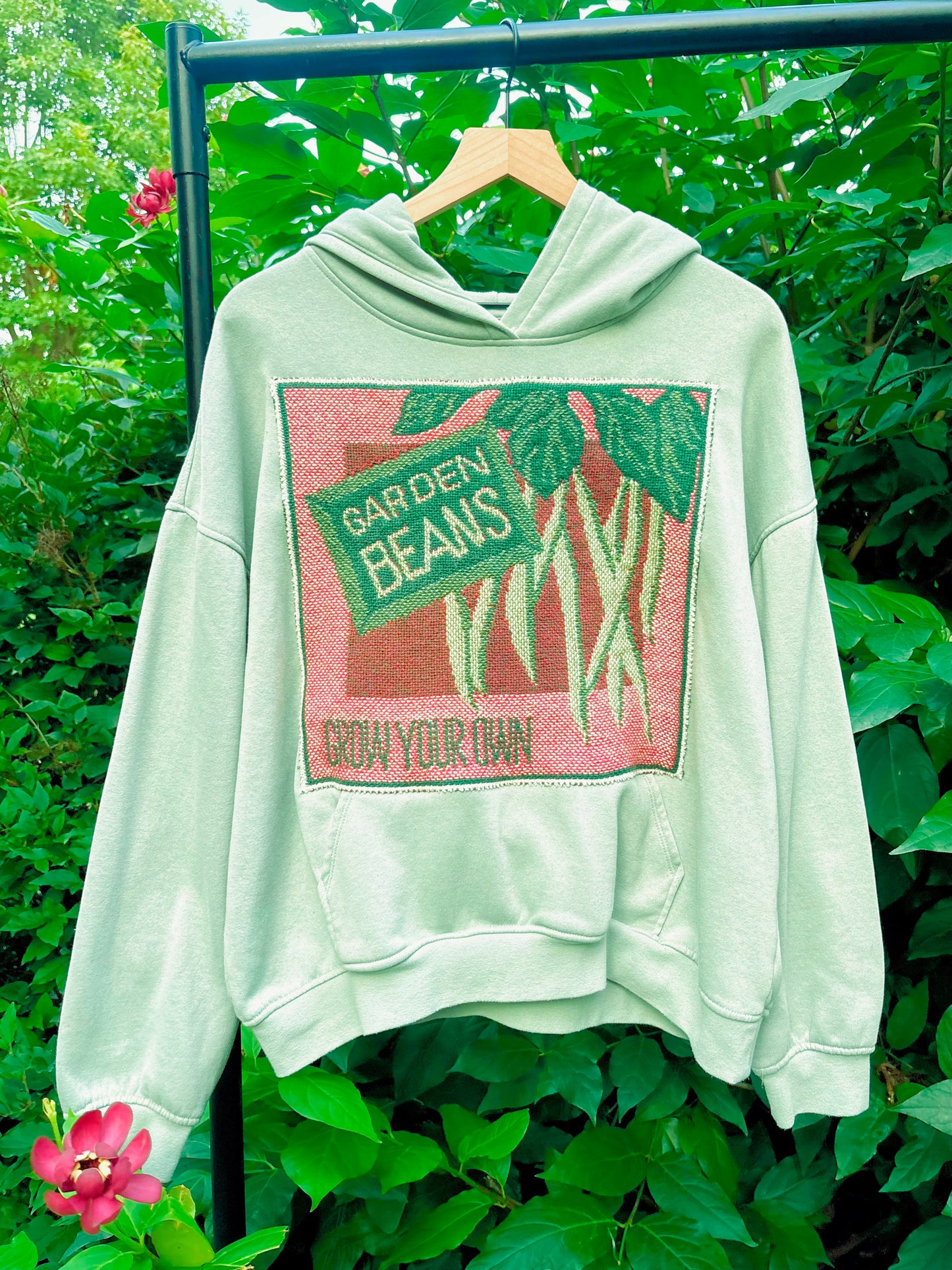 Upcycled Garden Beans Hoodie🫛