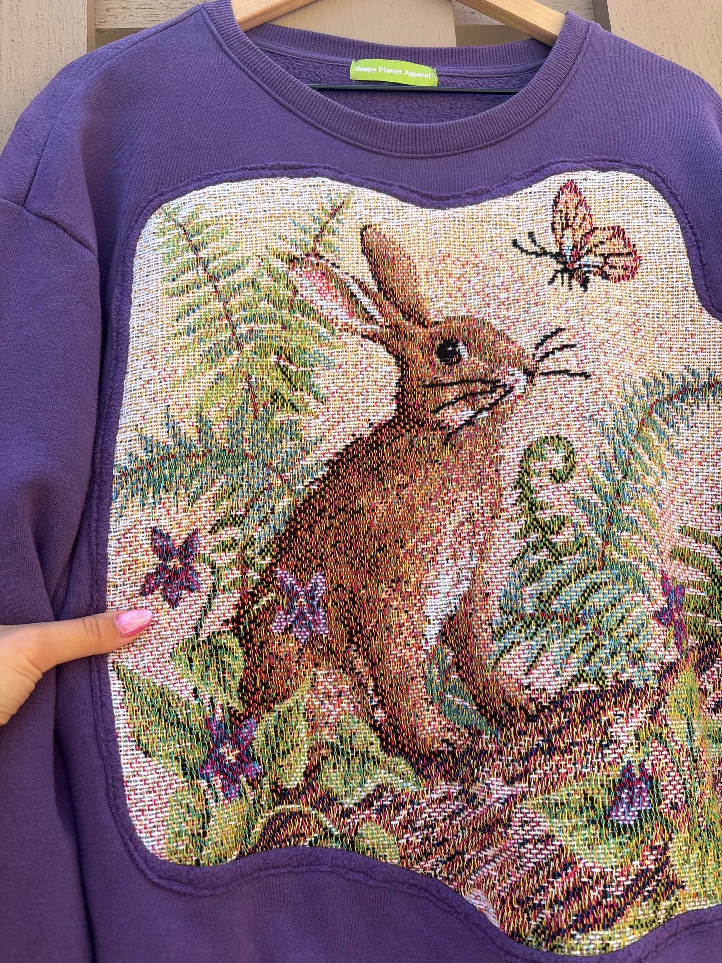 Upcycled Bunny Crewneck