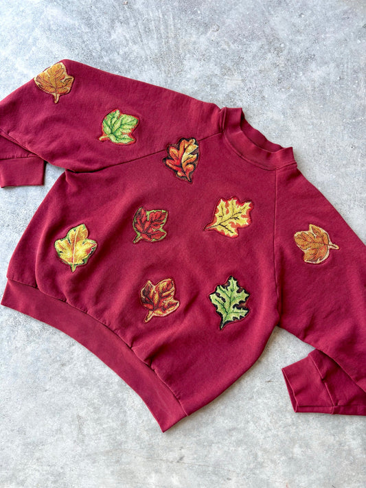 Upcycled Leaves Crewneck