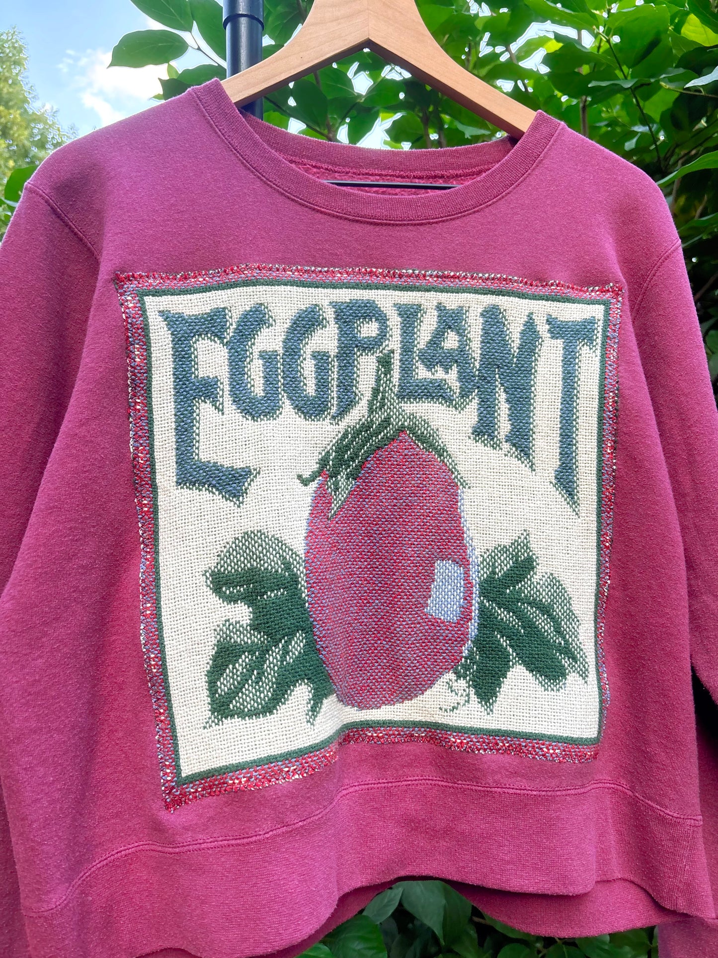 Upcycled Eggplant Crewneck🍆