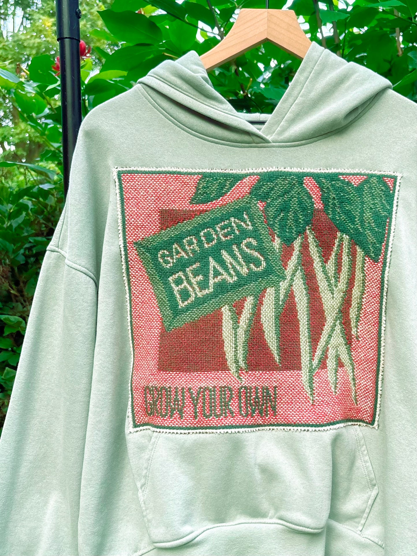 Upcycled Garden Beans Hoodie🫛