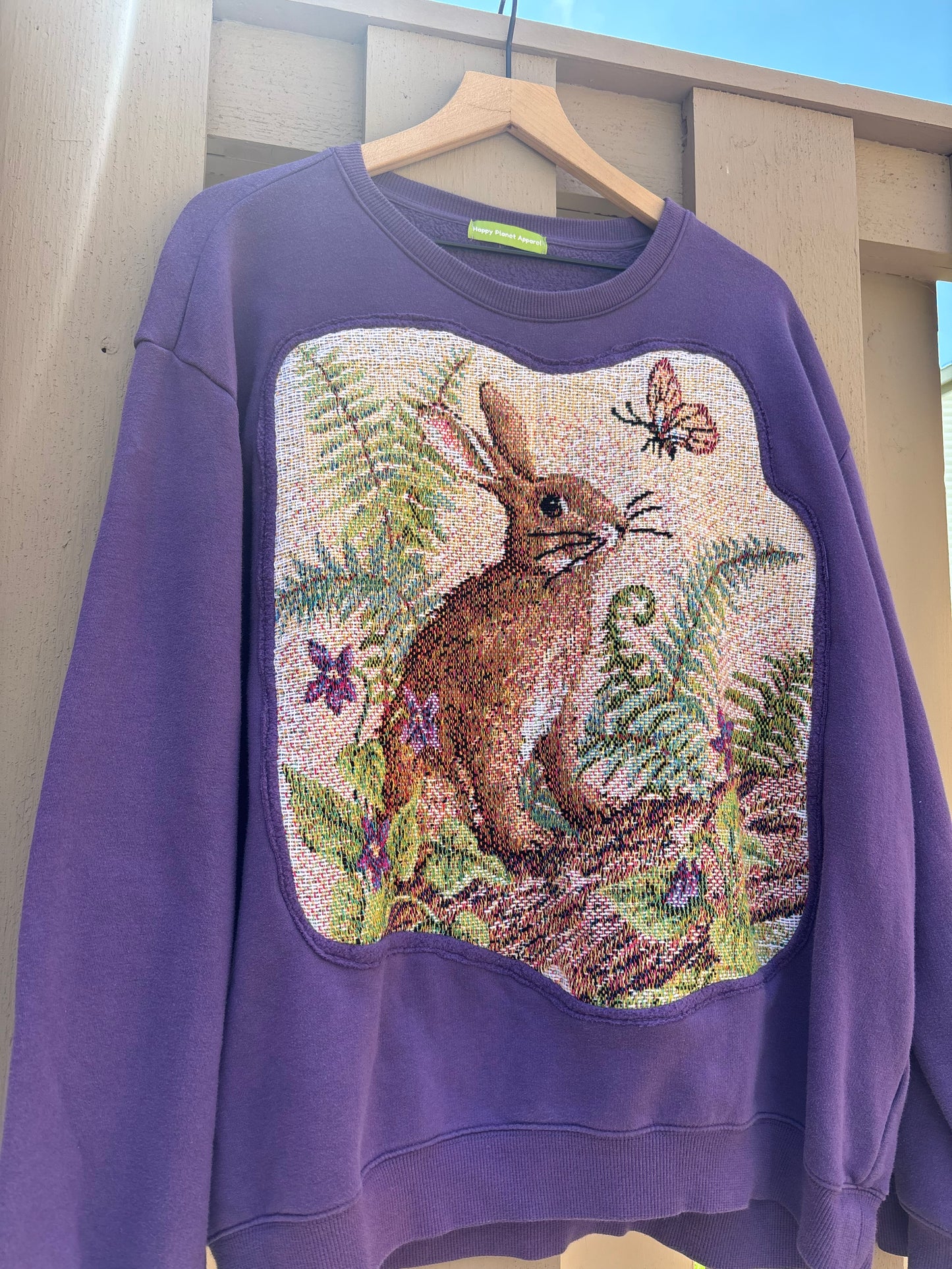 Upcycled Bunny Crewneck