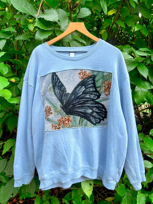 Upcycled Butterfly Sweatshirt 🦋