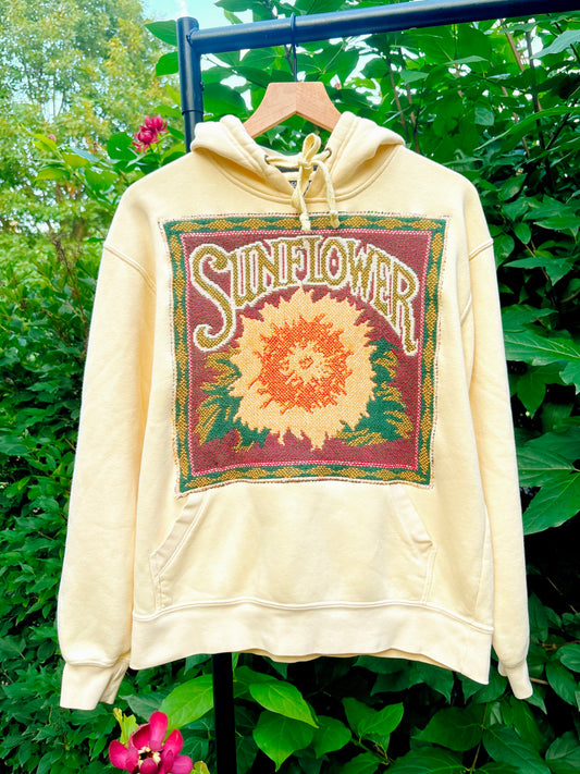 Upcycled Sunflower Hoodie🌻