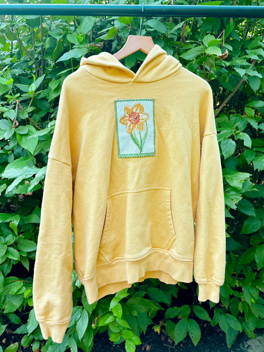 Upcycled Daffodil Sweatshirt 🌼